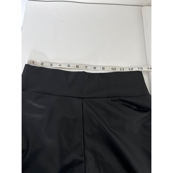 Faux Leather Leggings Bundle Sz L Black & Green Edgy Streetwear High Waist Pants - Picture 14 of 16